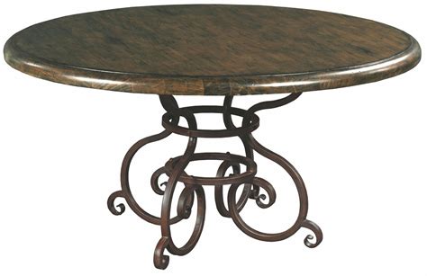 Artisans Shoppe 60 Black Forest Round Dining Table With Metal Base