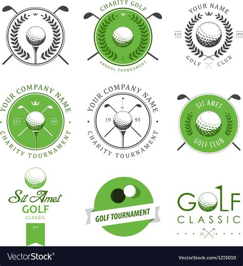 Set Of Golf Club Labels And Emblems Royalty Free Vector