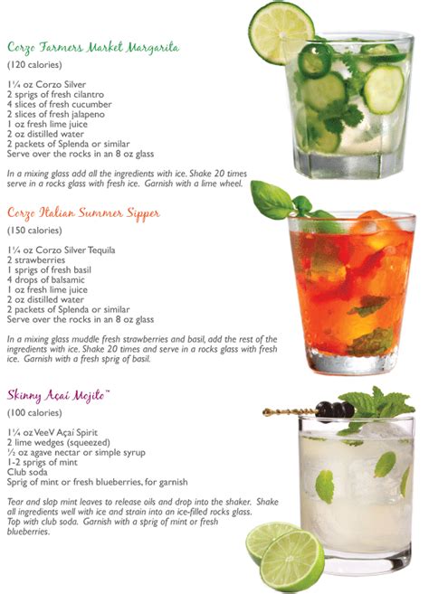 0 grams of carbs per shot. Skinny Drinks - Low Calorie Drinks - in the Mix Magazine