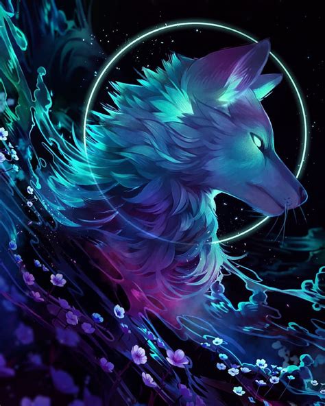 Lion Wallpaper Anime Galaxy Wolf Wallpaper Santinime