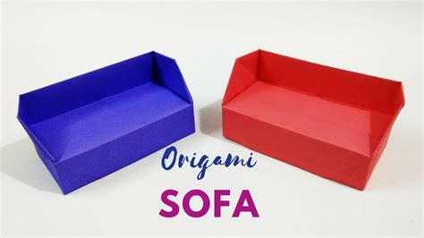 Diy Origami Sofa How To Make A Paper Sofa Couch Origami