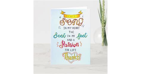 Inspirational And Motivational Cards Singing Thanks Thank