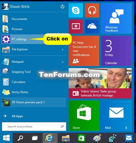 Open Pc Settings In Windows 10 Tutorials