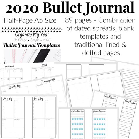 These stylish pdf bullet journal printables reflect the simplicity of bullet journaling. Bullet Journal A5 Printable Calendar 2020 - Bullet Journal ...