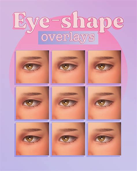 Eye Shape Overlays Miiko On Patreon Sims 4 Cc Eyes The Sims 4 Skin