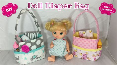 How To Make Doll Diaper Bag For Baby Alive Or Reborn Free Diy Pattern