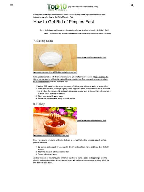 How To Get Rid Of Pimples Fast Page 2 Of 3 Top 10 Home