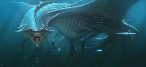 General 1920x889 Digital Art Fantasy Art Creature Sea Monsters