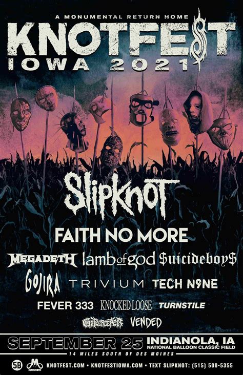 Want to be there live in 2021? El Knotfest Iowa 2021 de Slipknot no tiene fe más ...