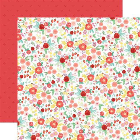 Summer Market Double Sided Cardstock 12x12 Best Summer Floral