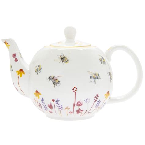 6 Cup Traditional Teapot Floral Design Ceramic Tea Pots Coffee Tea