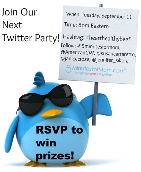 Reminder Join Tonights Hearthealthybeef Twitter Party You Could Win