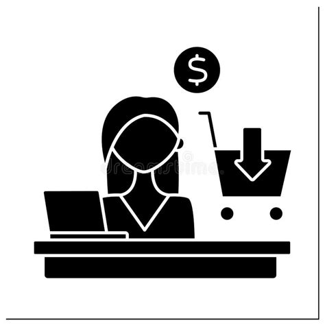 Purchasing Department Glyph Icon Stock Vector Illustration Of Icon