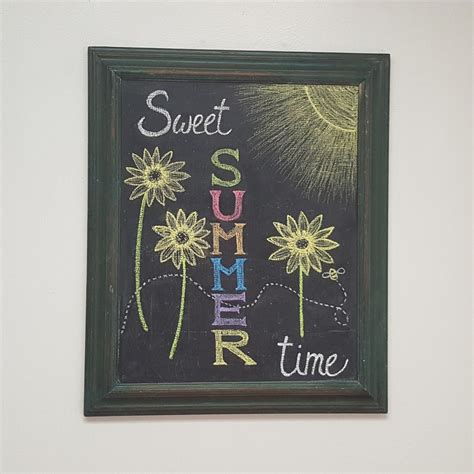 Summer Chalkboard 2018 Summer Chalkboard Art Summer Chalkboard