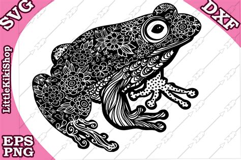 Zentangle Frog Svg Graphic By Littlekikishop Creative Fabrica