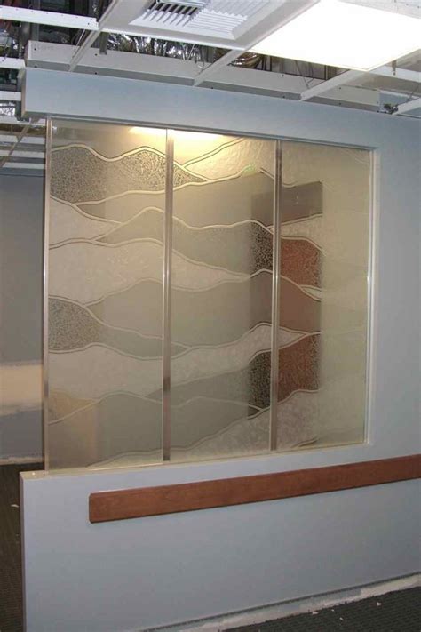 We recently moved into our home and needed to ensure people from inside or outside cannot see through the glass part of the front door. Partitions & Dividers - Sans Soucie Art Glass