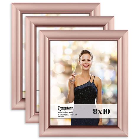 Amazon.com - Langdons 8x10 Picture Frame (3 Pack, Rose Gold), Rose Gold Photo Frame 8 x 10, Wall ...