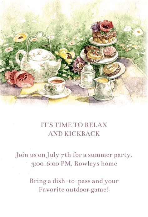 Free Printables Tea Party Invitations
