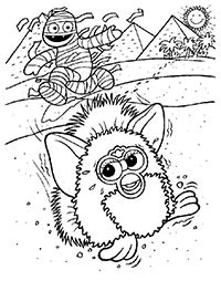 Furby kleurplaten op KidsCloud