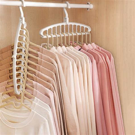 clothes hanger closet organizer space saving hanger multi port clothing rack plastic scarf