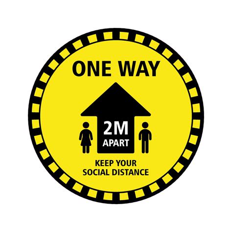 One Way Floor Sticker Covid 19 Social Distancing Sticker Store