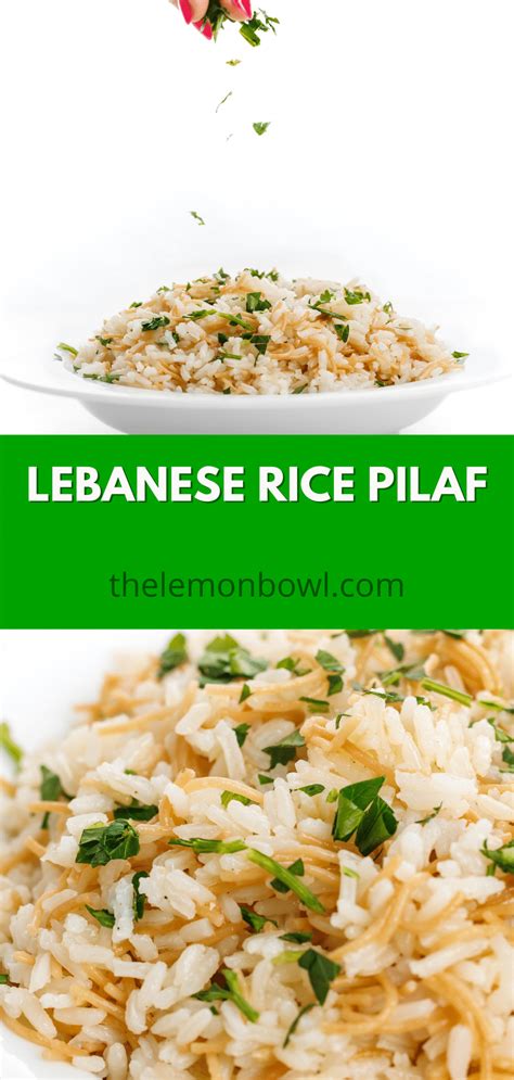 Lebanese Rice Pilaf With Vermicelli The Lemon Bowl®