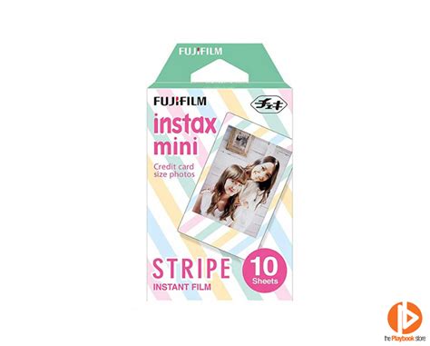 Fujifilm Instax Mini Stripe Instant Film 10 Sheets The Playbook Store