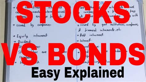 Stocks Vs Bondsdifference Between Stocks And Bondsstocks And Bonds
