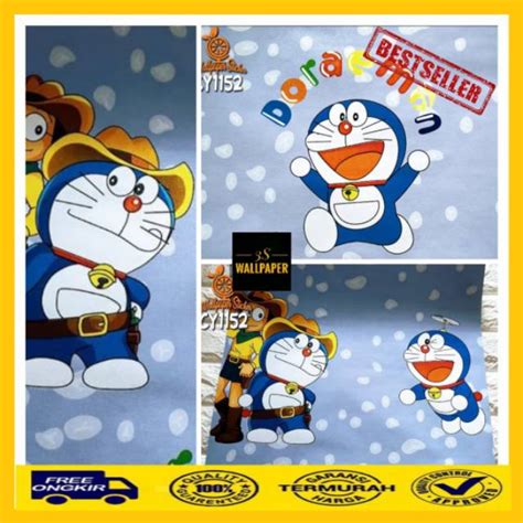 Doraemon Cowboy Wall Wallpaper 3d Wall Sticker Coboy Doraemon Wallpaper