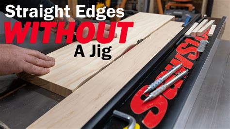 Table Saw Jointing Without A Jig How To Joint Wood Without A Jointer