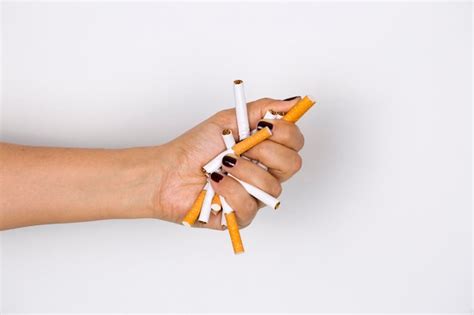 Premium Photo Man Trying To Quit Smoking Conceptual Image No