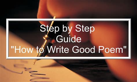 How to Write a Good Poem ? Step by Step Guide - Vowelor