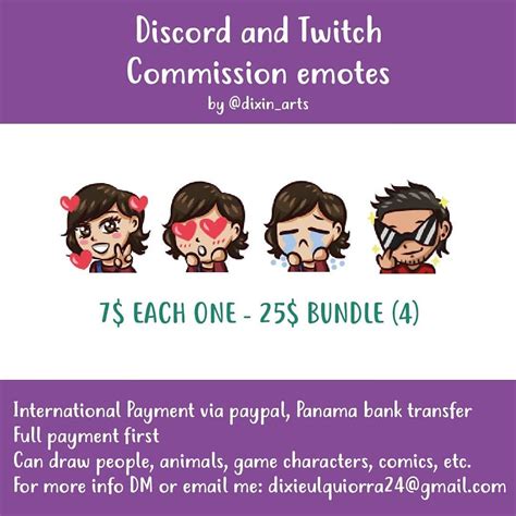 On your twitch dashboard you will find the menu item emoticons in. Open discord and twitch emotes comission. More info DM or ...