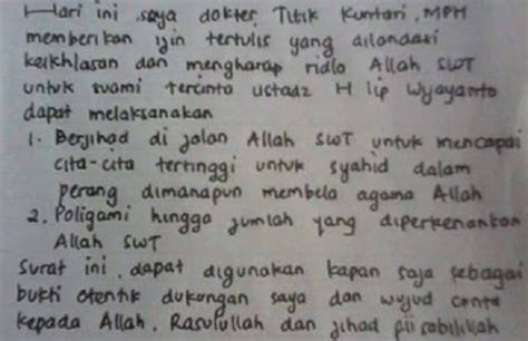 Oleh itu, apa juga sebab kamu berhenti kerja, jangan membuat sebarang kenyataan negatif mengenai bekas majikan, syarikat, polisi syarikat, jabatan lain atau rakan sekerja. Contoh Surat Persetujuan Istri Untuk Poligami - Contoh ...