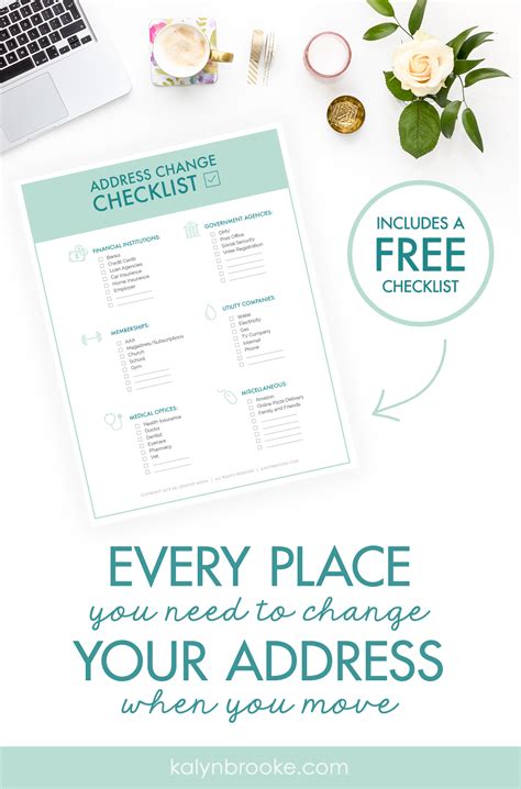 Moving Change Of Address Checklist Printable Printable Word Searches