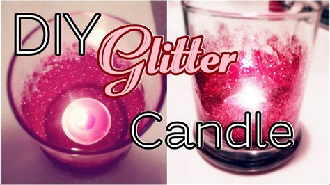 Diy Glitter Candle Valentines Day Decor Youtube