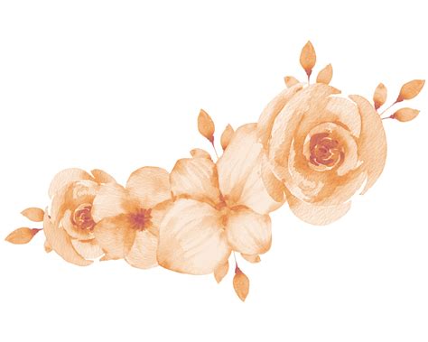 Ramo De Flores Vintage Acuarela 10335299 Png