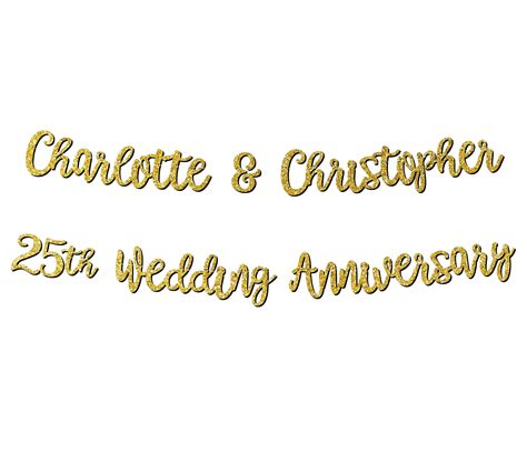 Personalised Custom 25th Wedding Anniversary Banner Party Etsy