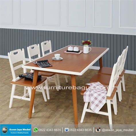 meja makan  kursi murah  model  simple aswan jaya meubel
