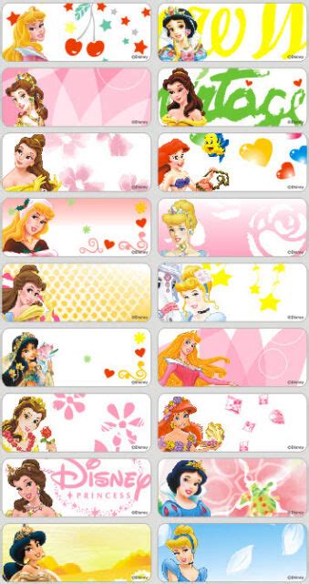 18 Disney Princess Personalised Name Label Sticker School Book Vinyl 4 5e8