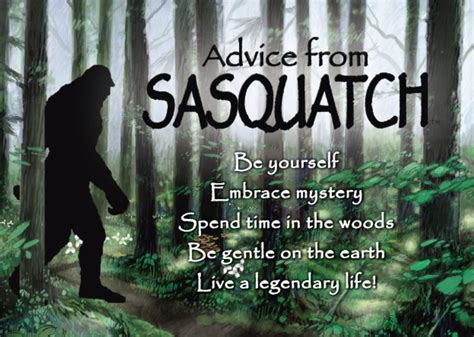 Bigfoot quotes for instagram plus a big list of quotes including i think bigfoot is blurry, that's the problem. Advice from - A Sasquatch | Nature quotes, True nature, Advice quotes