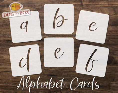 Alphabet Stencils Font N10 Lowercase Individual Letters A To Z Wood