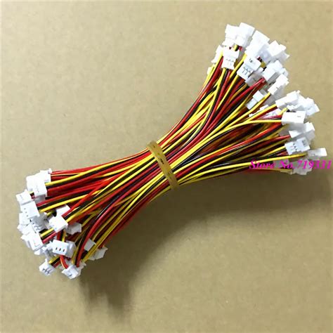 100pcs Micro Mini Jst 125mm 3pin Female To Male Connector With Wire