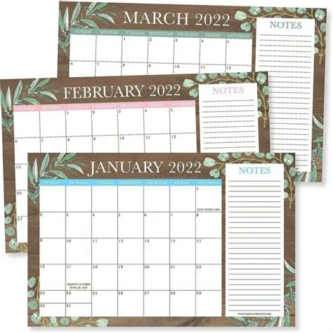 Large Desk Calendar 2022 2023 Farmhouse Calendar 2022 Desk Calendars
