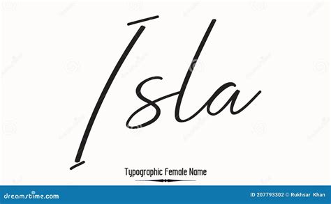 Isla Name Lettering Tinsels Cartoon Vector 120374277