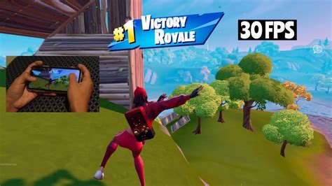 Fortnite Mobile Win With 30 Fps Handcam Youtube