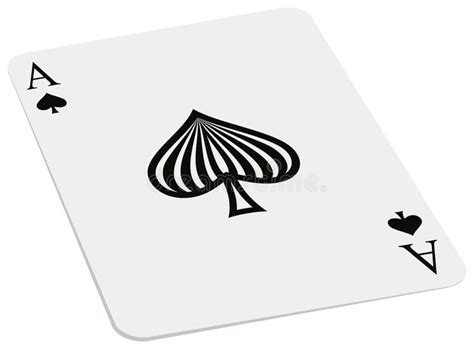 Ace Of Spades Play Card Vector In Perspective Design White Isolated