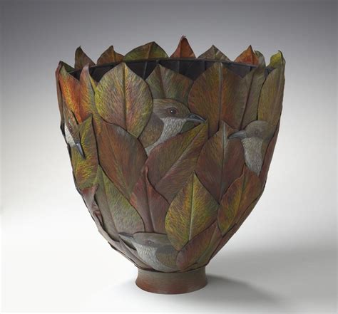 Leaf Bowl Ii Hand Built Pottery Art Jewelry Contemporary Jar Art