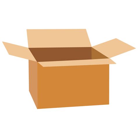 Vertical Carton Delivery Packaging Open Cardboard Box Mockup 22034211 Png