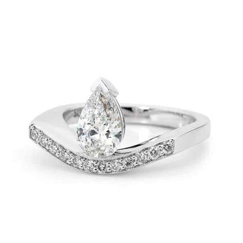 Modern Pear Cut Diamond Ring Stelios Jewellers
